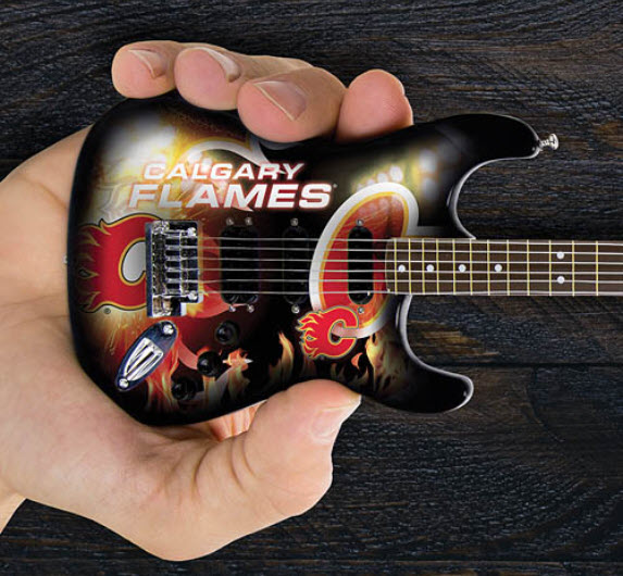 Mini-guitare de collection 10 po des Flames de Calgary