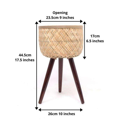 Jardinière Flar en bambou sur pied en bois