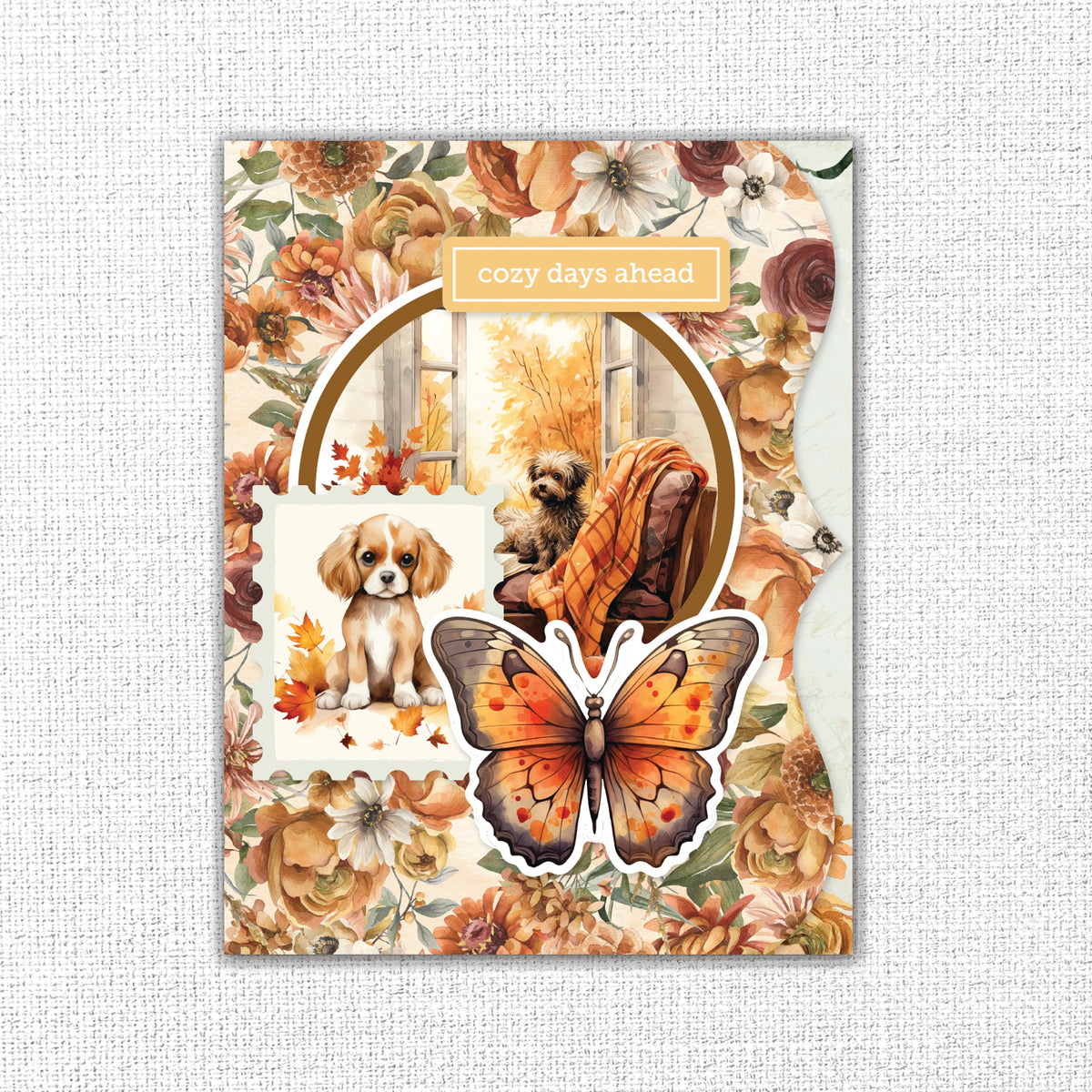 Kit mini folio Floraux d'Automne 35481