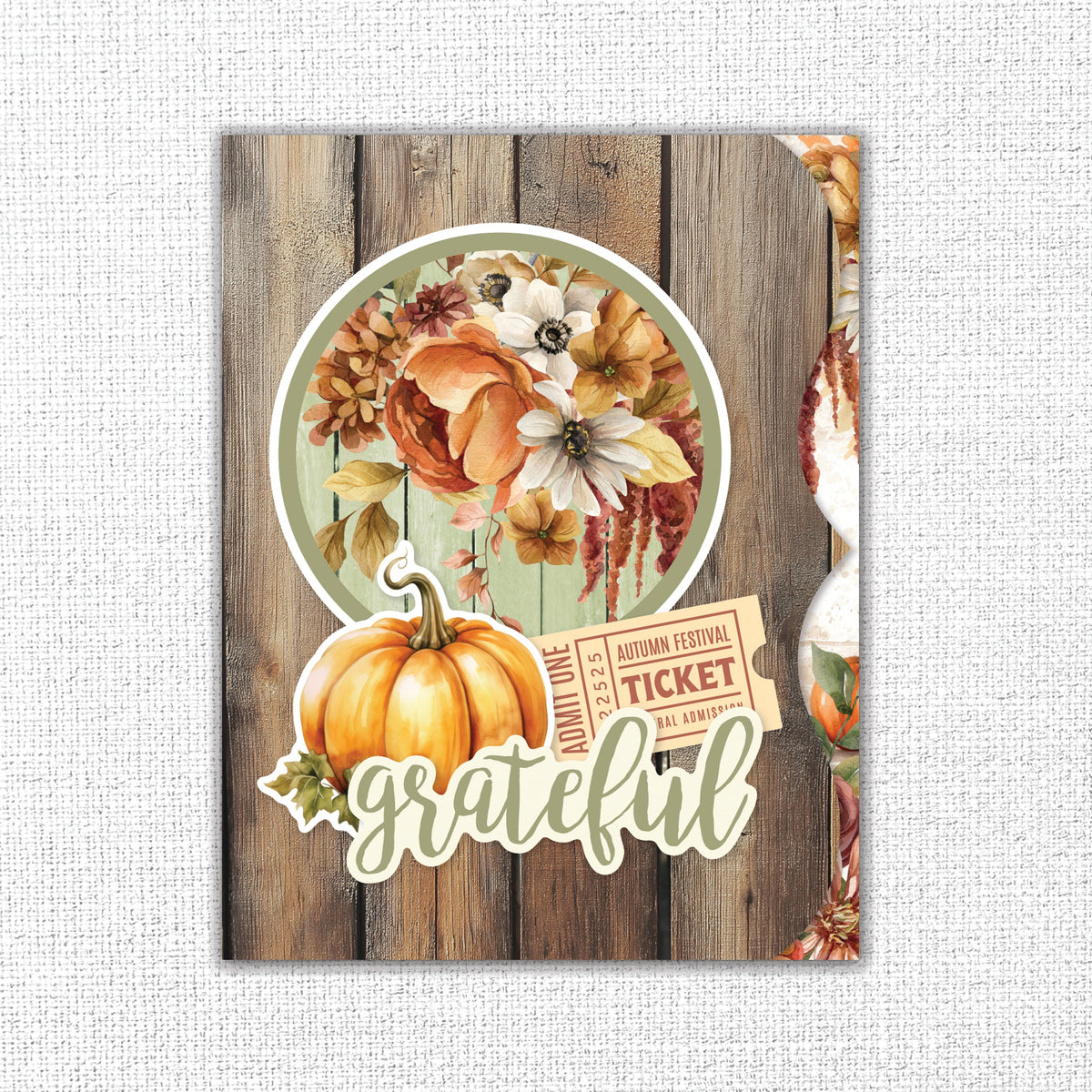 Kit mini folio Floraux d'Automne 35481