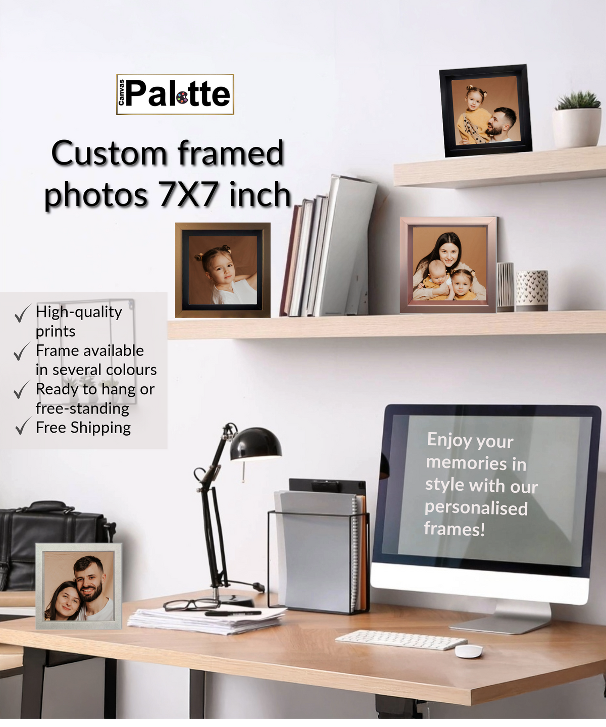 Canvas Print- Customized Square Framed photos