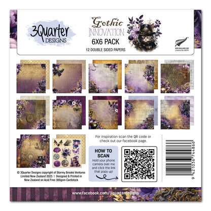 3Quarter Designs Gothic Innovation Lot de Papiers 6x6
