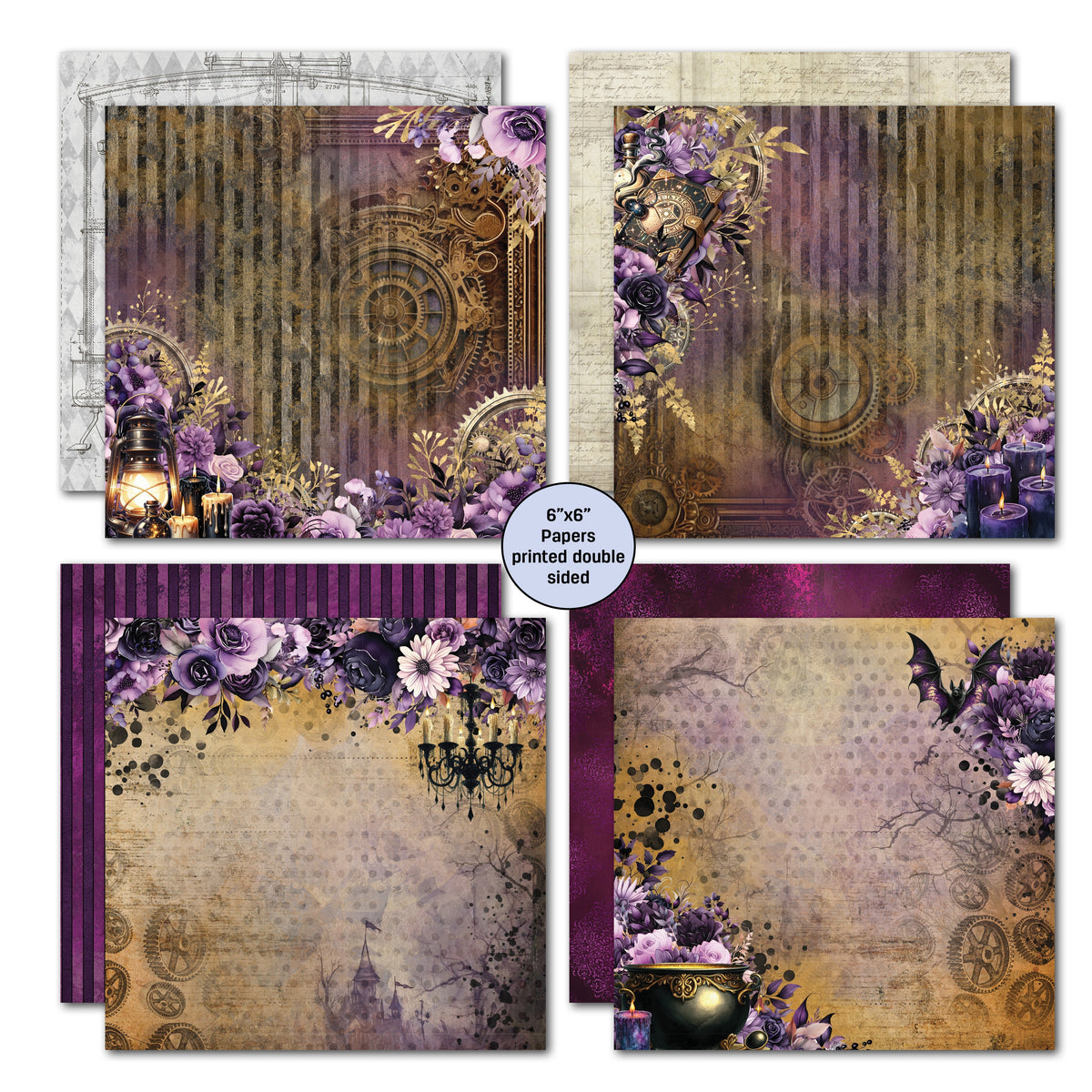 3Quarter Designs Gothic Innovation Lot de Papiers 6x6