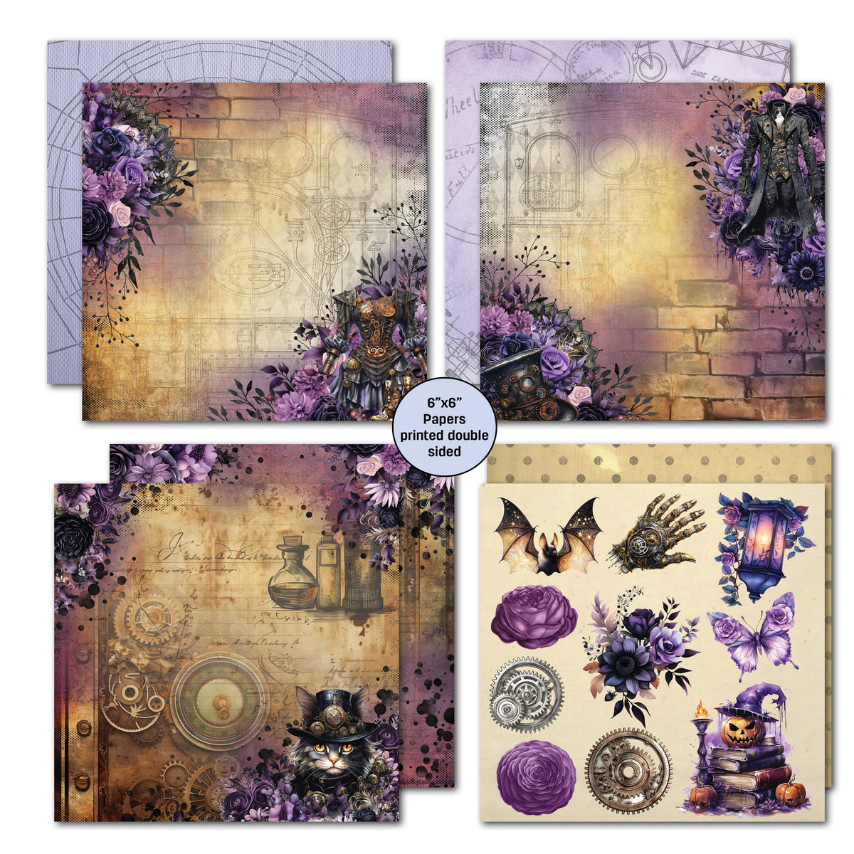 3Quarter Designs Gothic Innovation Lot de Papiers 6x6