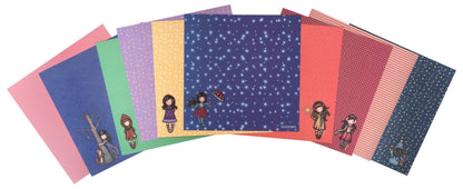 Lot de papiers SAN 5x2 motifs recto verso Gorjuss Essentials 203x203x3mm 10 feuilles n°34