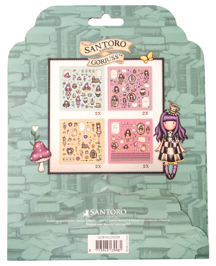 Planchettes d'autocollants GOR 4x2 motifs Wonderland 152x152x3mm 8 FL nº09
