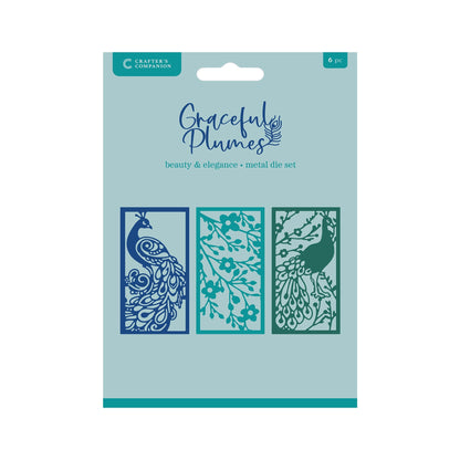 Graceful Plumes Metal Die Create-a-Card - Beauty & Elegance 