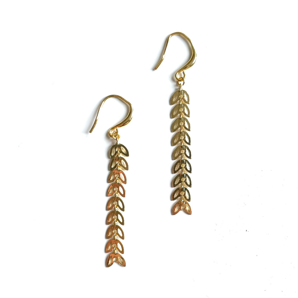 Boucles d'oreilles Pétale tombant - Plaqué or