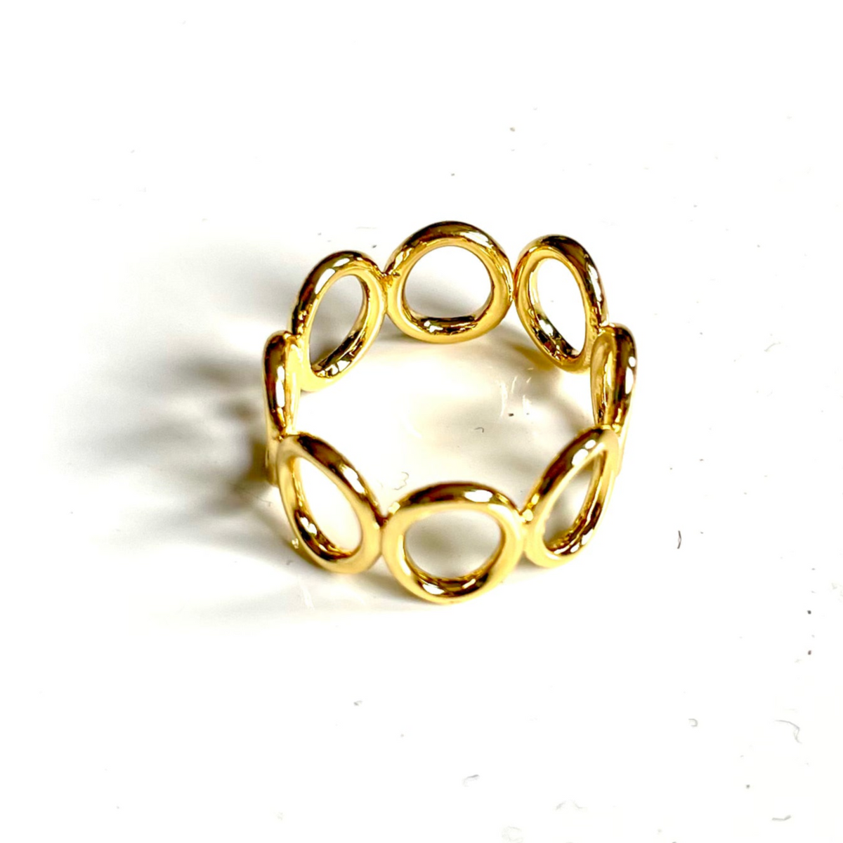 Bague ovale - Plaqué or