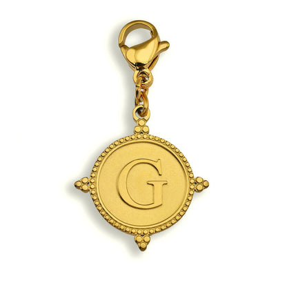 Gold Ornate Alphabet Letter Charms (A–Z) for Necklaces & Bracelets