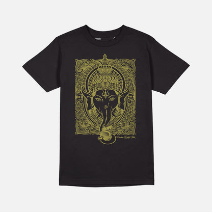 T-shirt Ganesh Noir - Or Métallisé