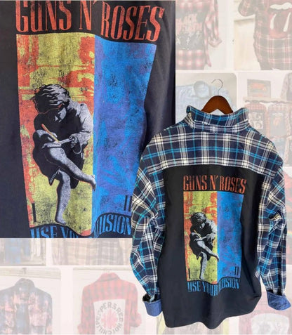 Chemise en flanelle vintage Guns N' Roses '91 Use Your Illusion II