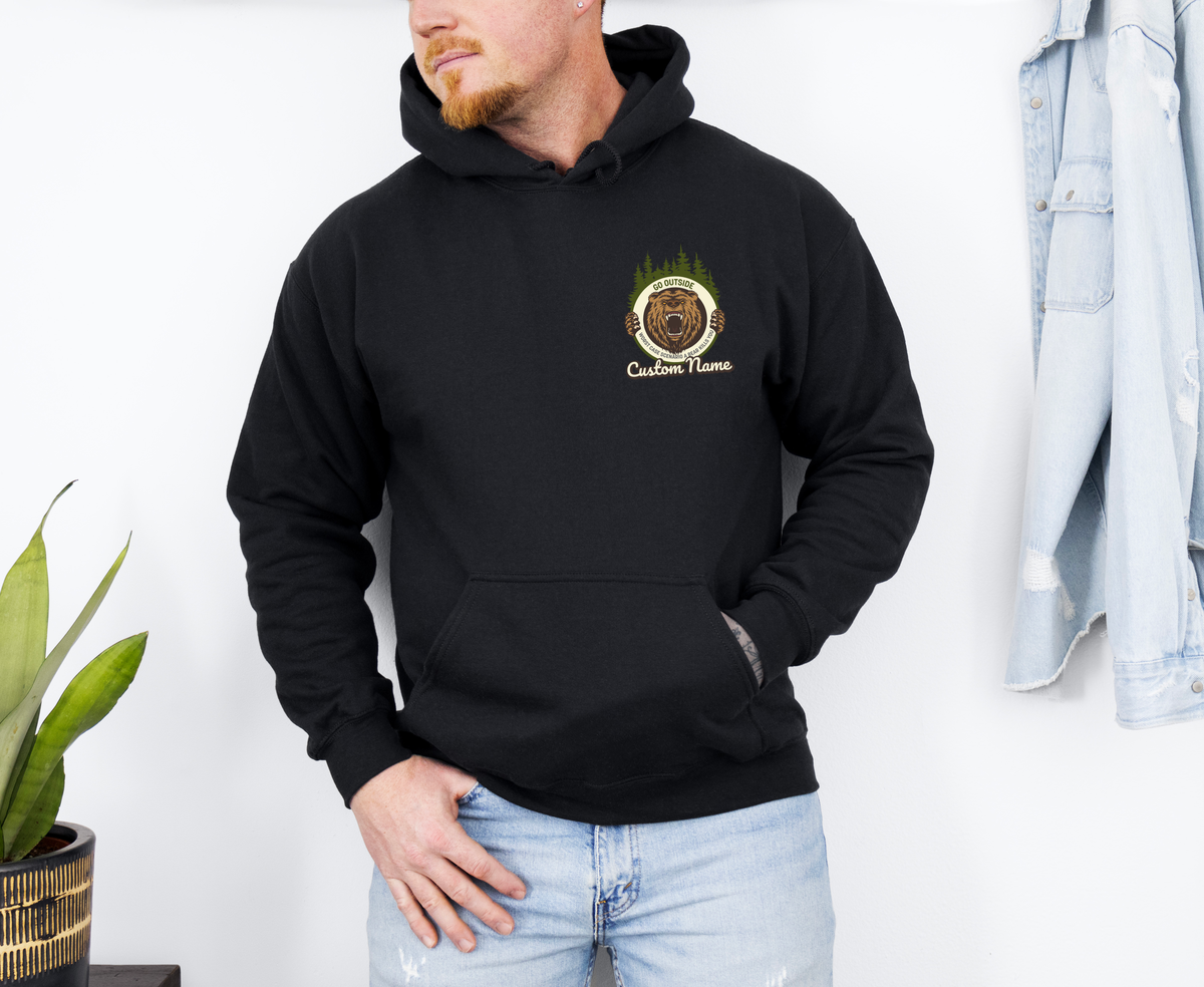 Haut à capuche unisexe Go Outside | Vêtements Lac | Vêtements Camping
