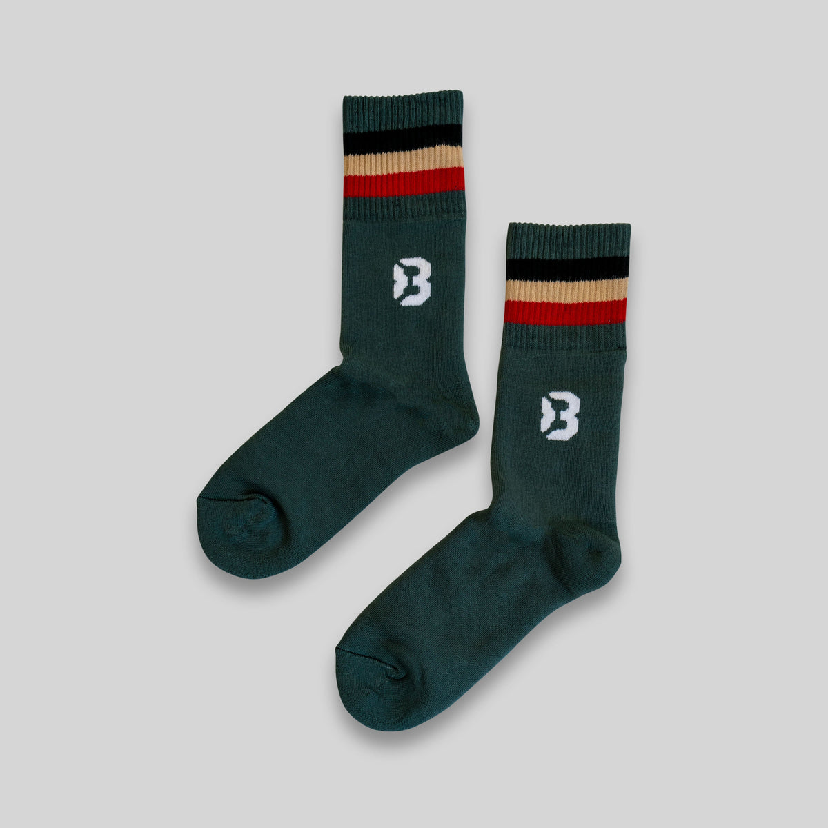 CHAUSSETTES D'ÉQUIPAGE - VERT/ROUGE