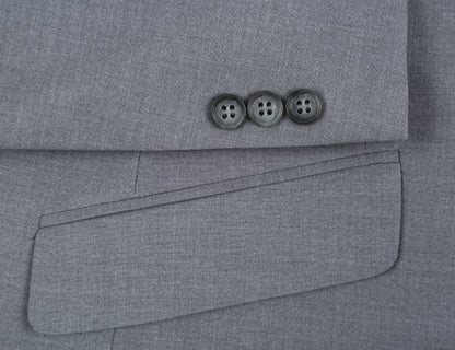 CRÉEZ VOTRE FORFAIT : Costume ajusté gris extensible (le forfait comprend un costume 2 pièces, une chemise, une cravate ou un nœud papillon, une pochette assortie et des chaussures)
