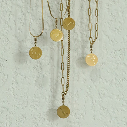 ZODIAC CONSTELLATION Double Sided Charm