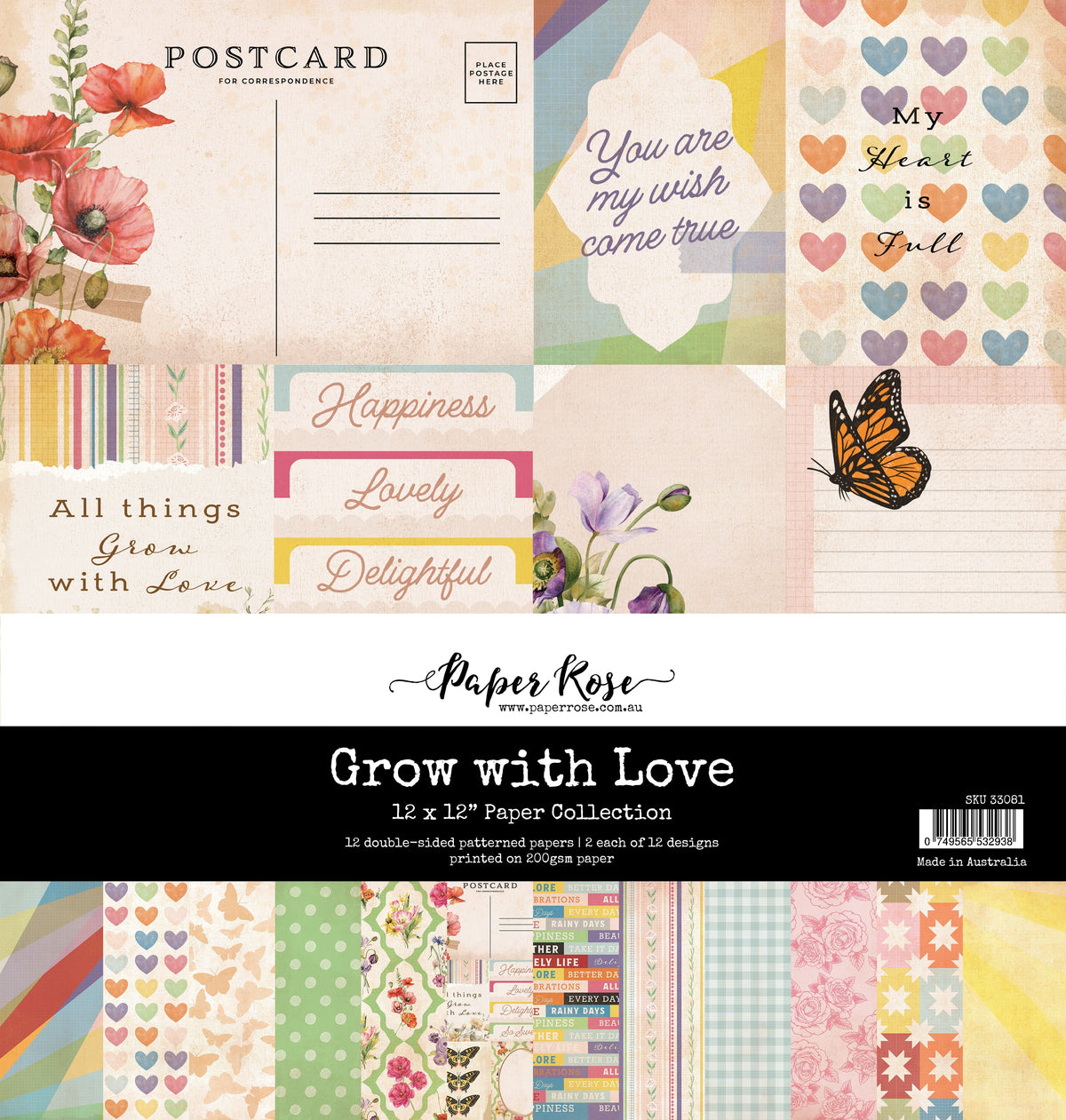 Grow with Love Collection de papiers 30x30 cm 33081