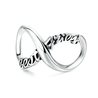 Breloques en argent sterling 925 avec cristaux 5A transparents en forme de cœur et de X pour bracelet et pendentif de collier