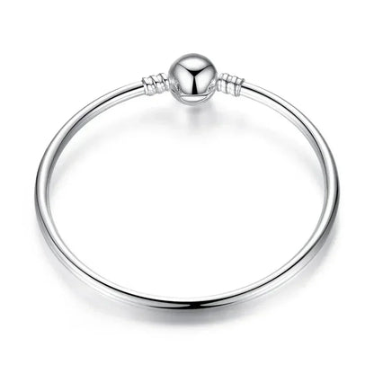 Bracelet jonc en chaîne serpent en argent sterling avec pavé de zircones cubiques