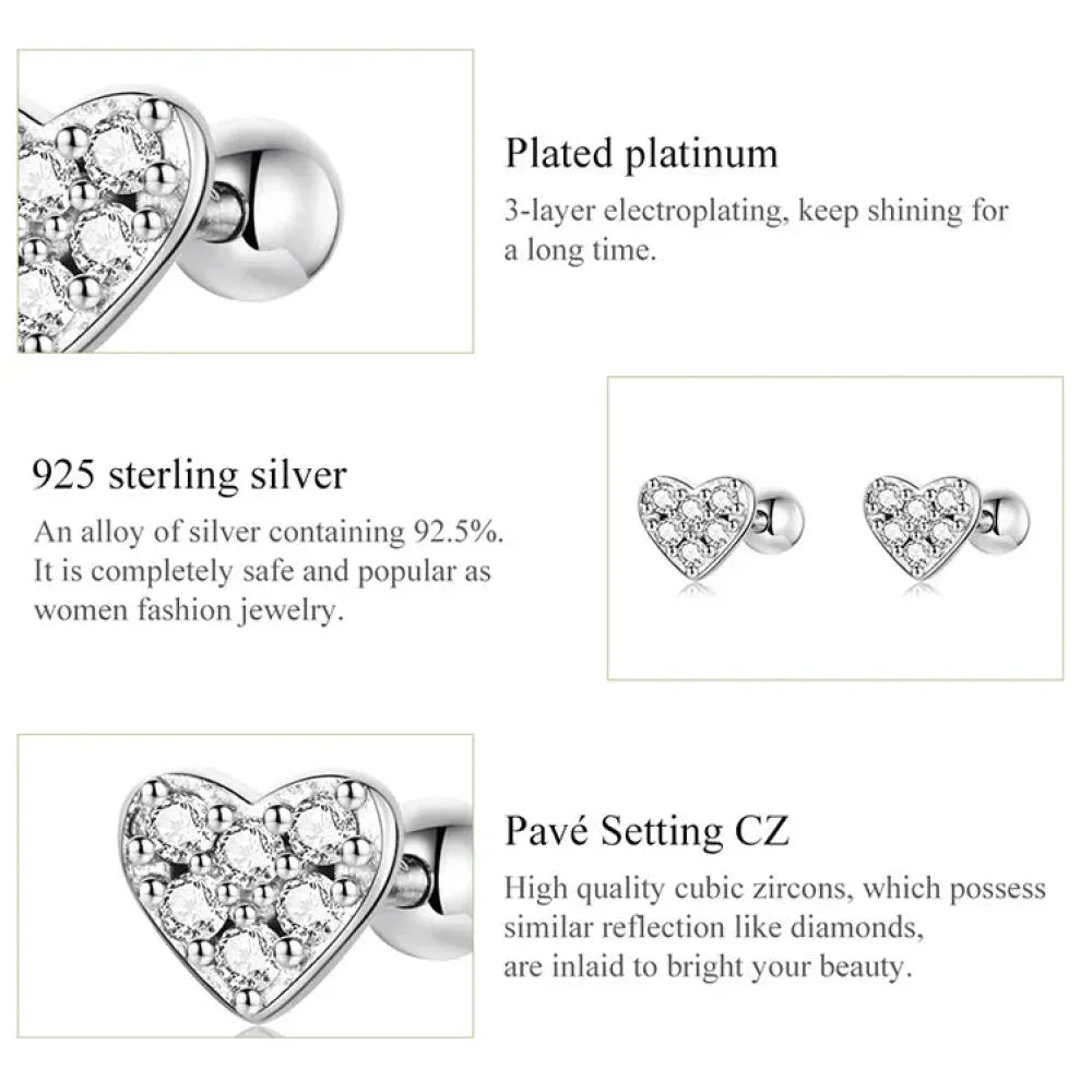 Boucles d'oreilles clous étoiles et papillons en argent sterling 925 - Bijoux délicats et raffinés
