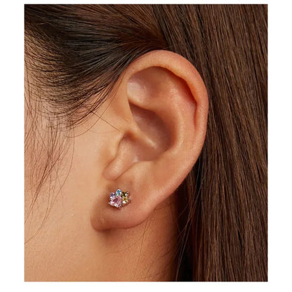 Boucles d'oreilles clous étoiles et papillons en argent sterling 925 - Bijoux délicats et raffinés