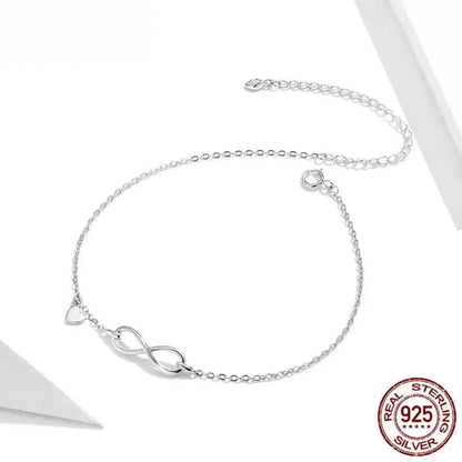 Le bracelet de cheville infini en argent sterling 925 "Endless Summer"