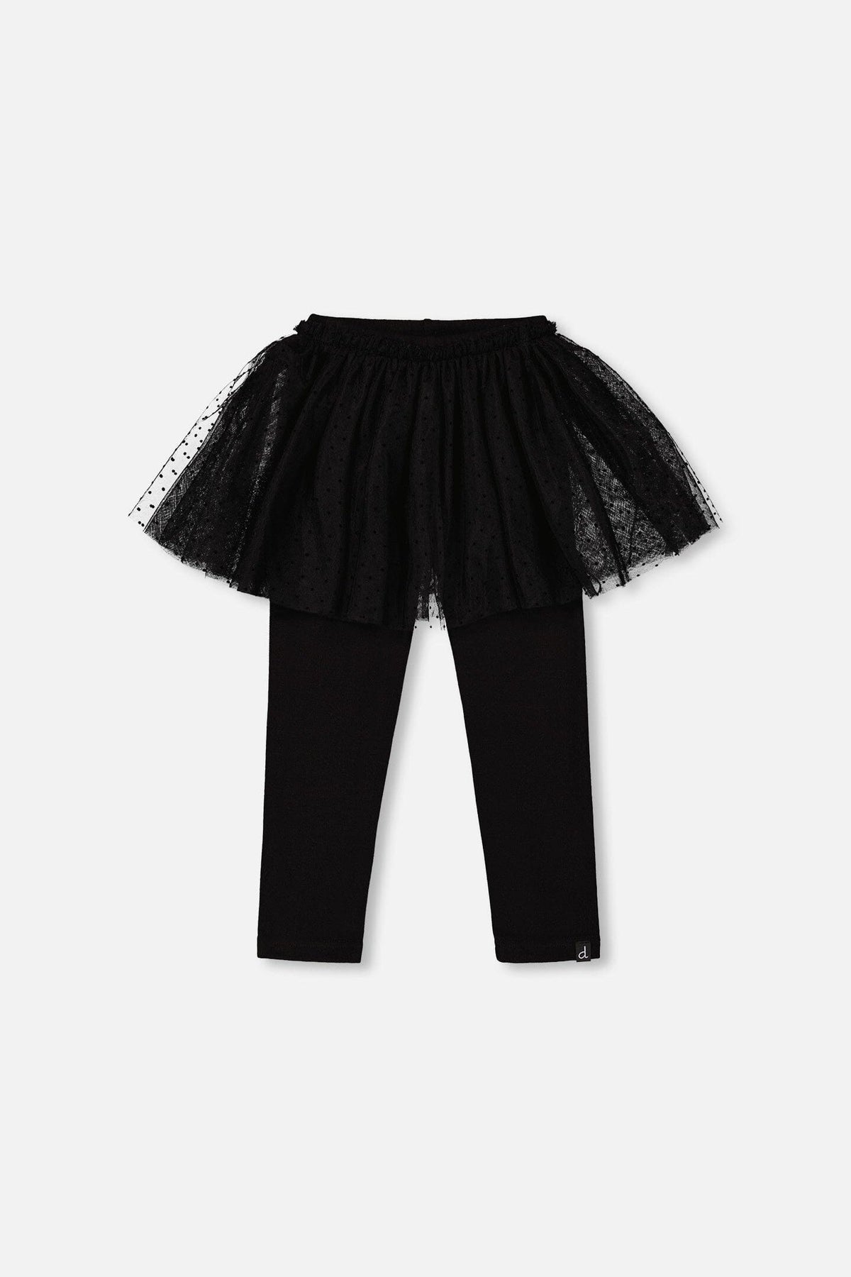 Leggings With Tulle Skirt Black