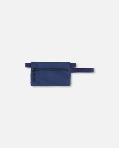 Trousse double dégradé bleu et beige