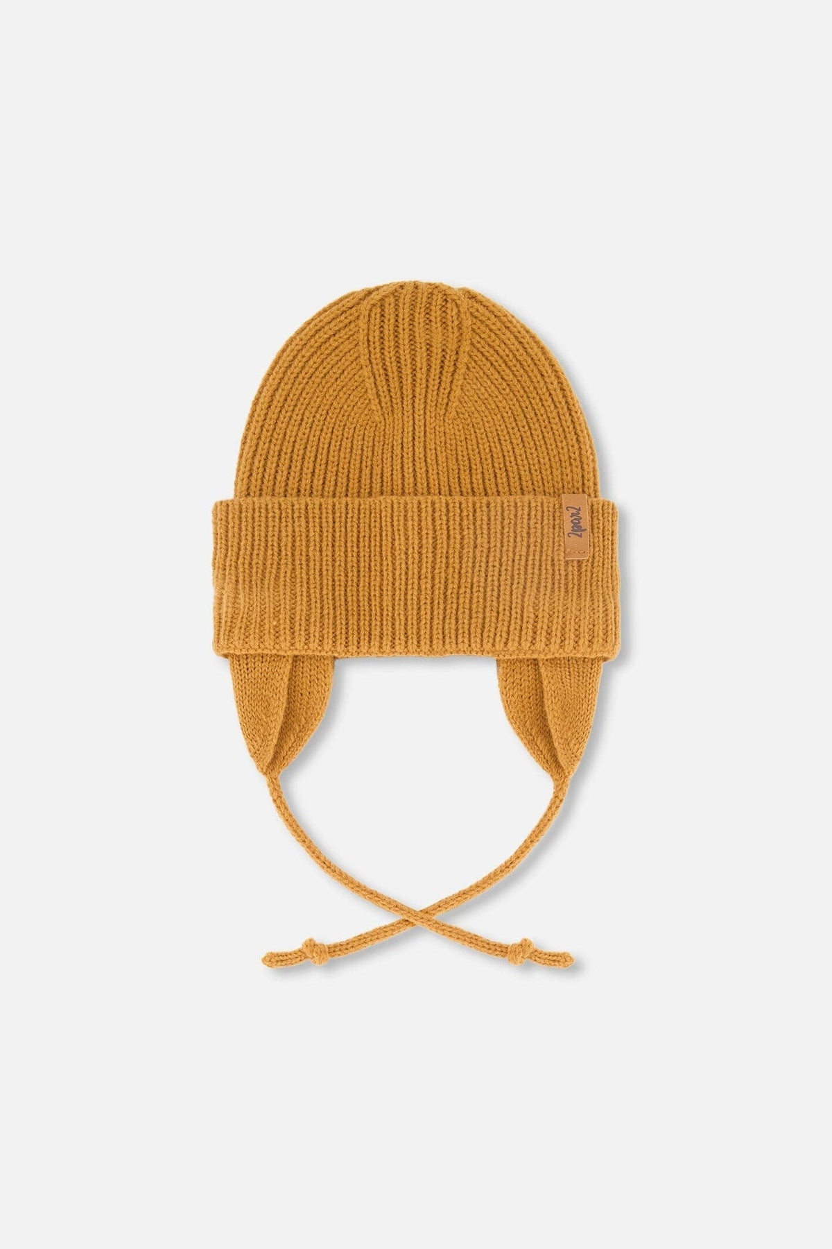 Bonnet en tricot mi-saison bébé marron noix de pécan