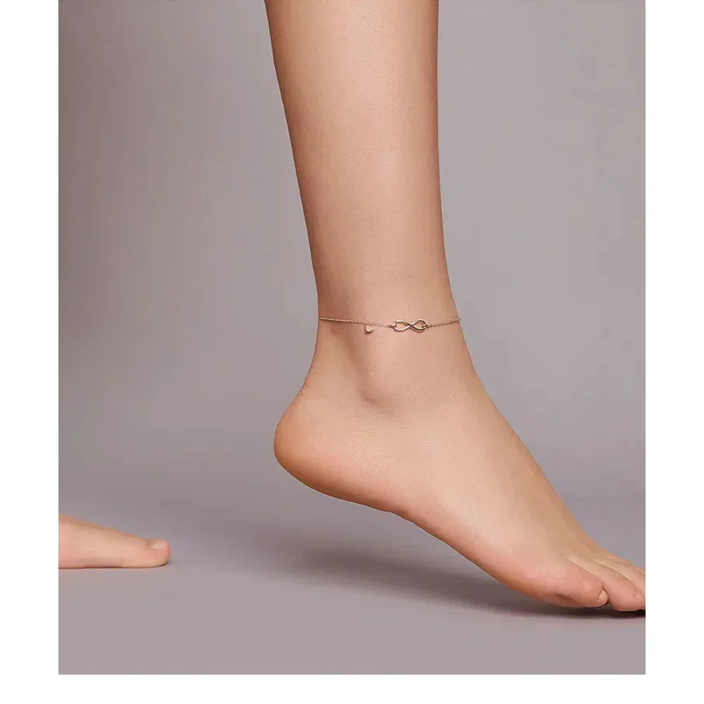 Le bracelet de cheville infini en argent sterling 925 "Endless Summer"