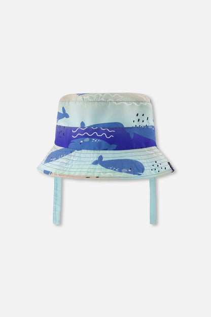 Recycled Polyester Beach Hat Blue Whale Print