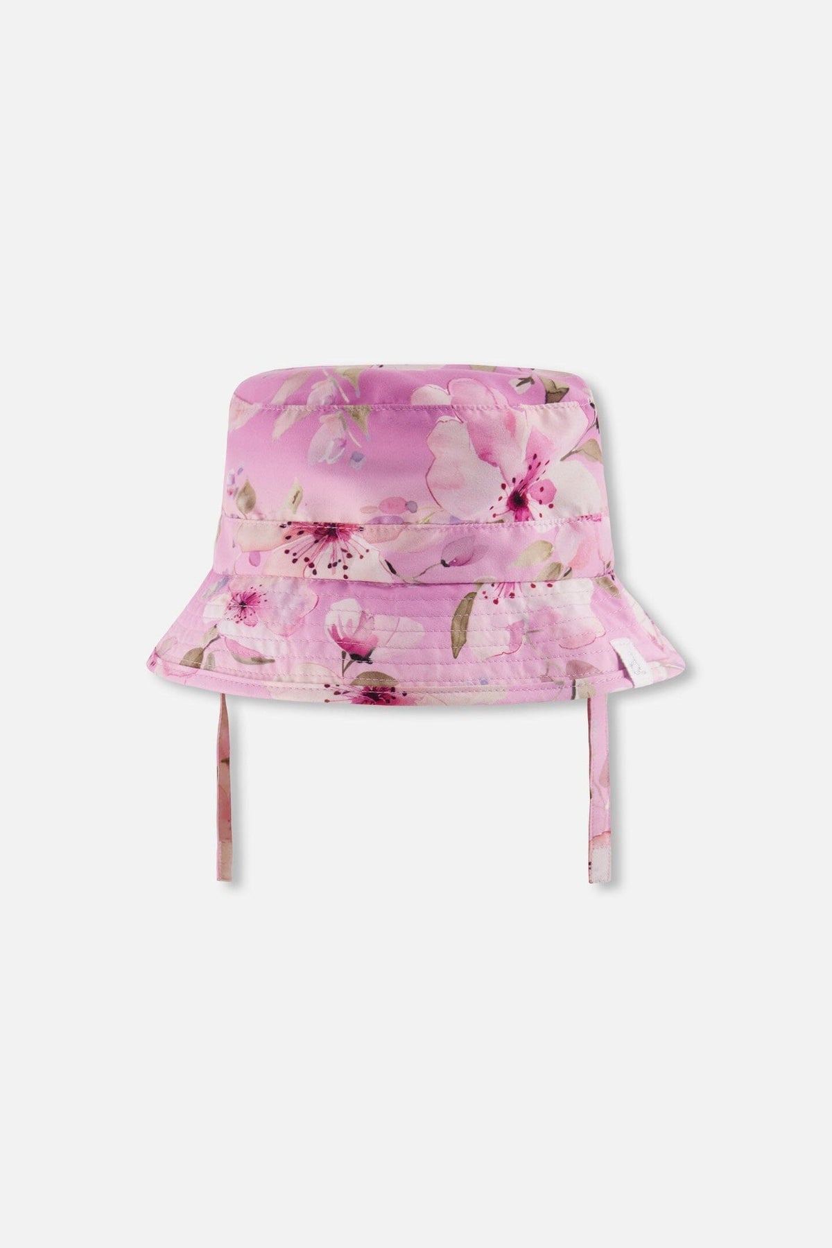 Chapeau de plage à motif floral violet