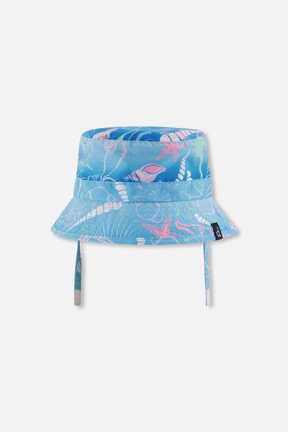 Beach Hat Blue Shell Print