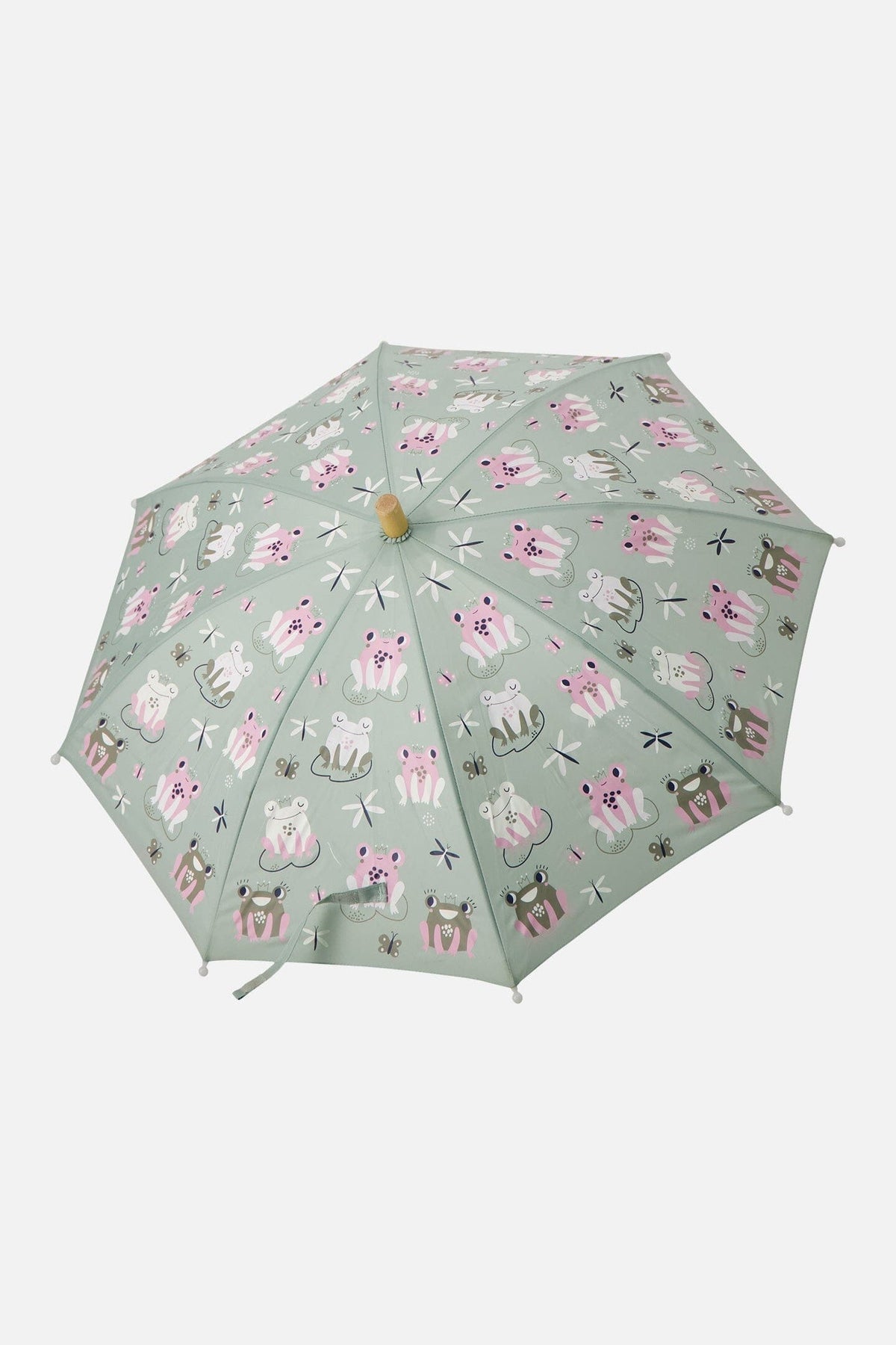 Parapluie à Imprimé Grenouille Verte Changeant de Couleur