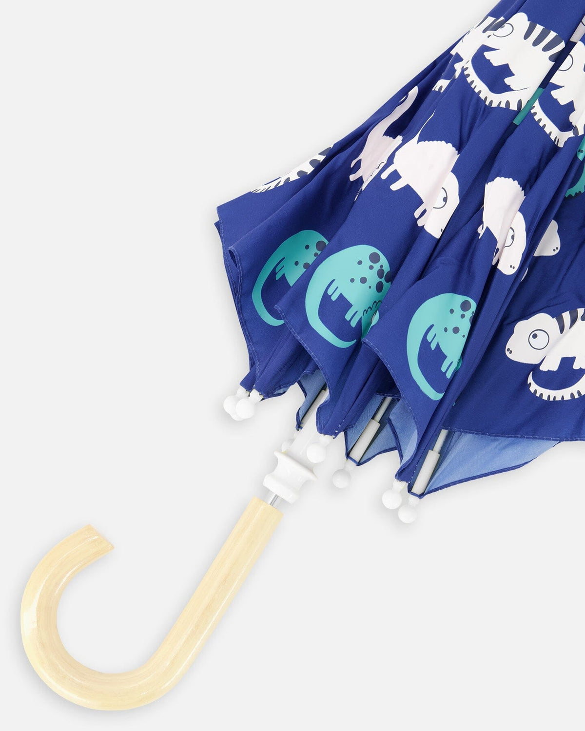 Parapluie changeant de couleur imprimé caméléon bleu