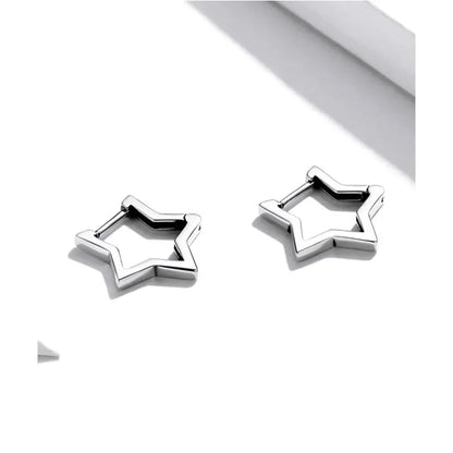 925 Sterling Silver Starlike Earrings - Minimalist Star Shape Ear Buckle for Women - Fashion jewelry SCE1136