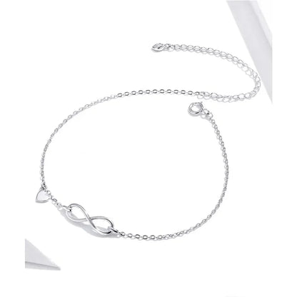 Le bracelet de cheville infini en argent sterling 925 "Endless Summer"