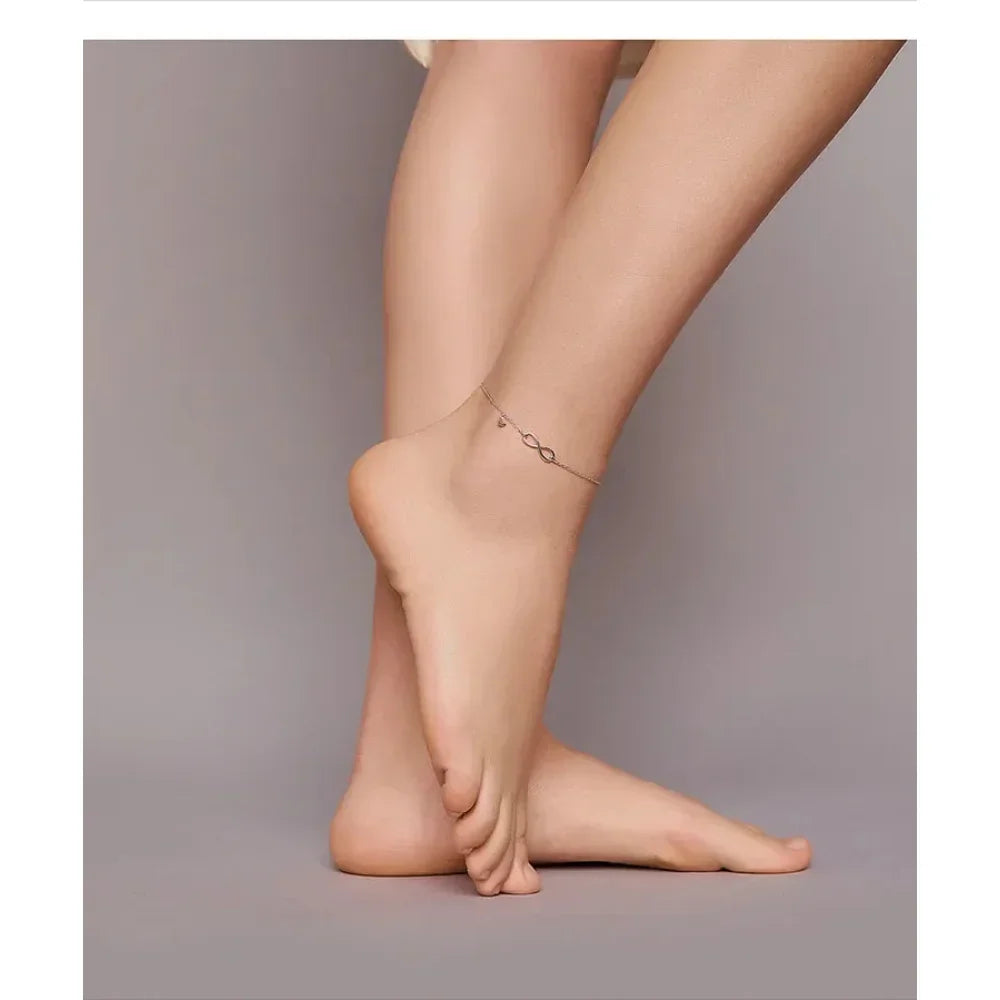 Le bracelet de cheville infini en argent sterling 925 "Endless Summer"