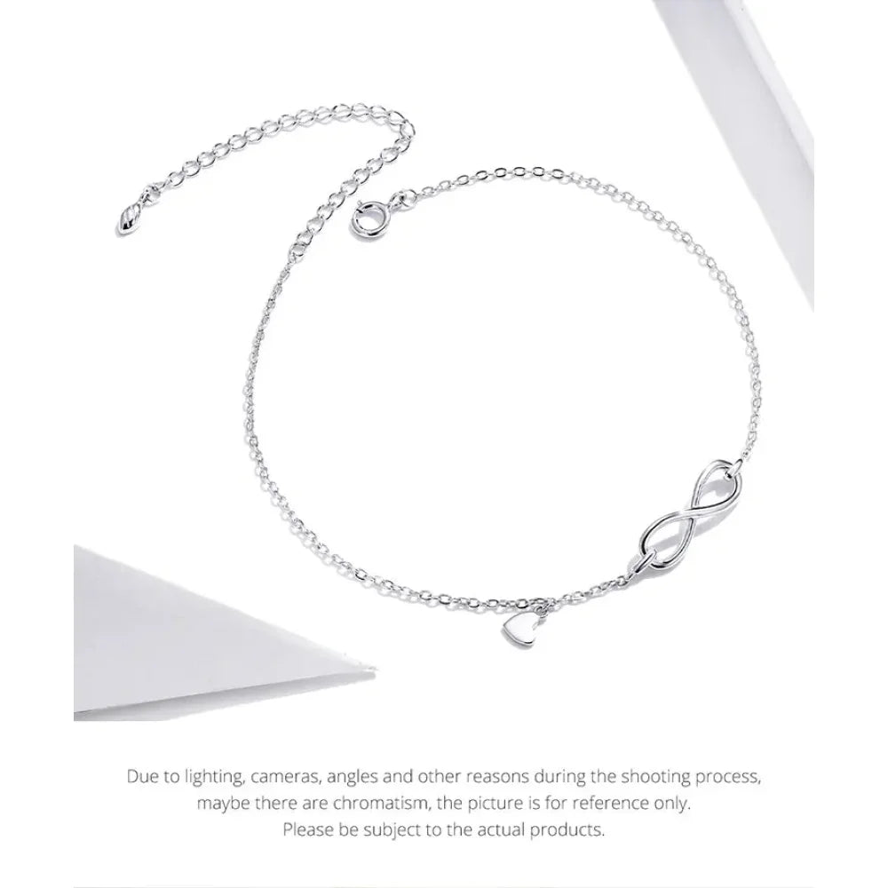 Le bracelet de cheville infini en argent sterling 925 "Endless Summer"