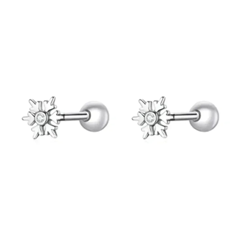 Boucles d'oreilles clous étoiles et papillons en argent sterling 925 - Bijoux délicats et raffinés