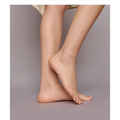 The Minimalist 925 Sterling Silver Tassel Anklet