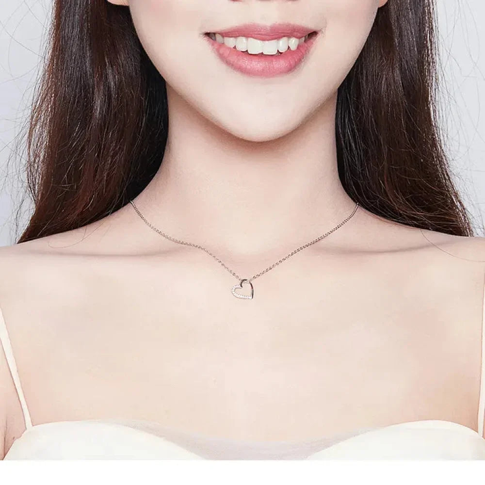 Collier à Chaîne en Argent Sterling 925 Véritable pour Femme - Bijoux Fins 46 cm