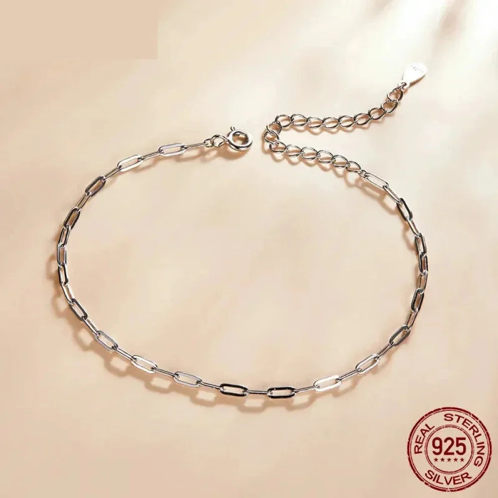 Bracelet chaîne câble en argent sterling 925 plaqué or