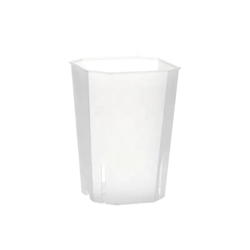 Pot carré haut et transparent