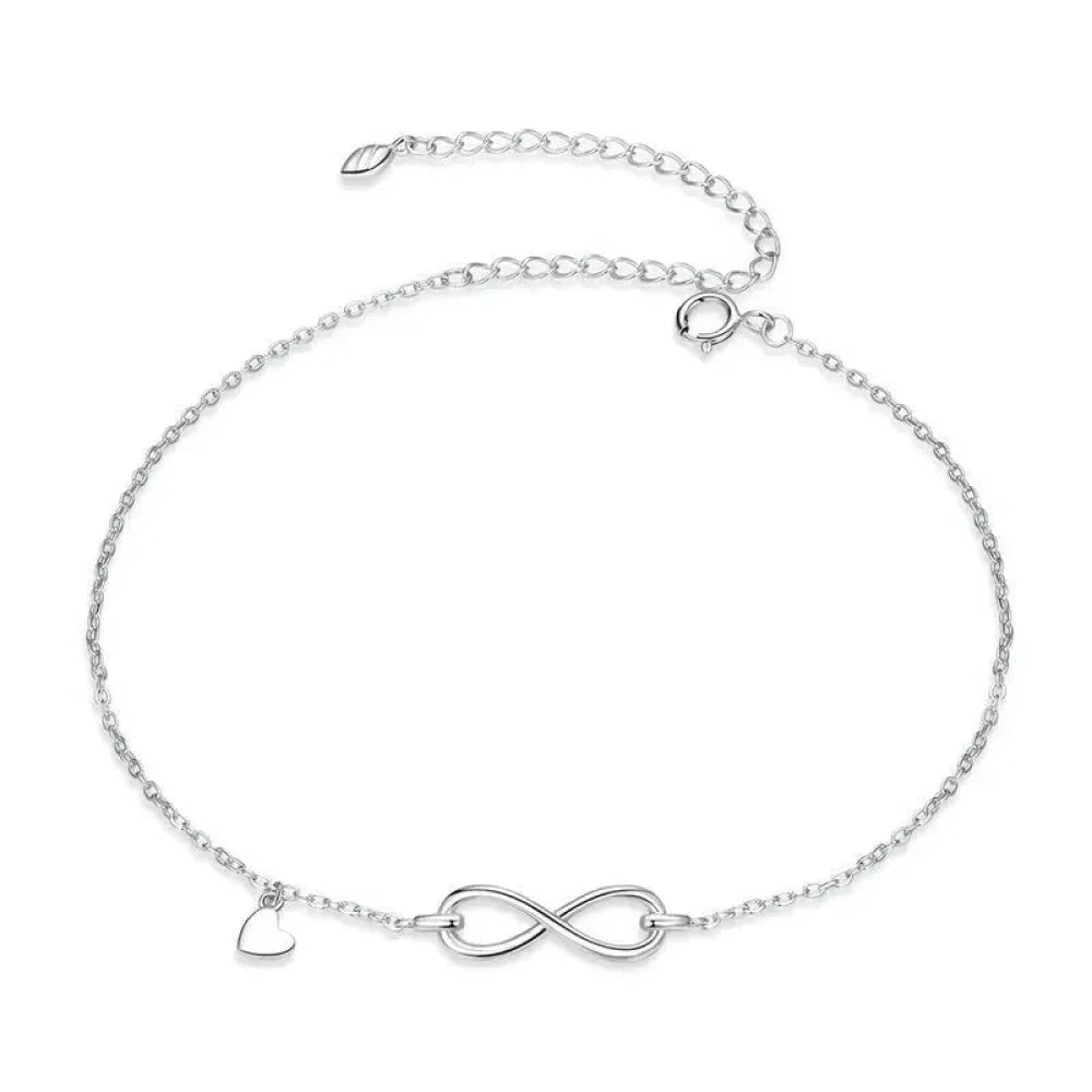 Le bracelet de cheville infini en argent sterling 925 "Endless Summer"