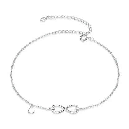 Le bracelet de cheville infini en argent sterling 925 "Endless Summer"