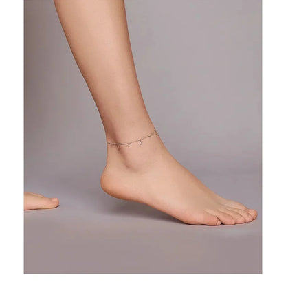 The Minimalist 925 Sterling Silver Tassel Anklet