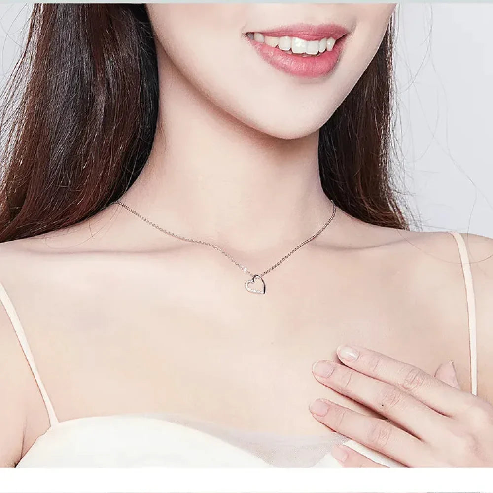 Collier à Chaîne en Argent Sterling 925 Véritable pour Femme - Bijoux Fins 46 cm