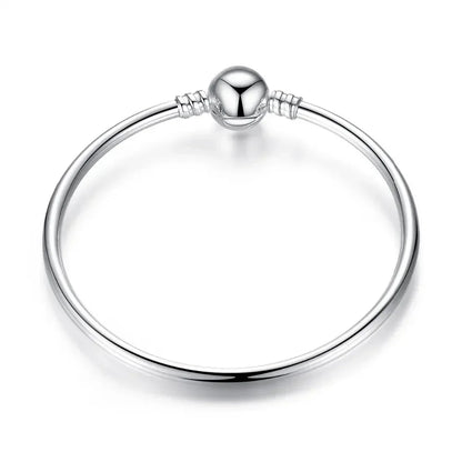 Bracelet jonc en chaîne serpent en argent sterling avec pavé de zircones cubiques