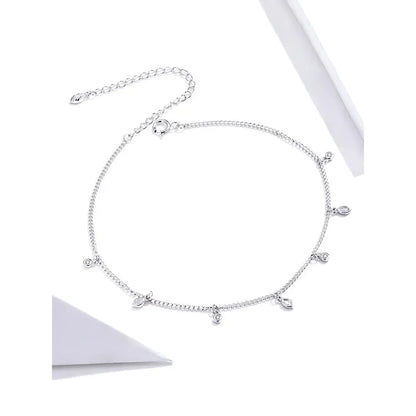 The Minimalist 925 Sterling Silver Tassel Anklet